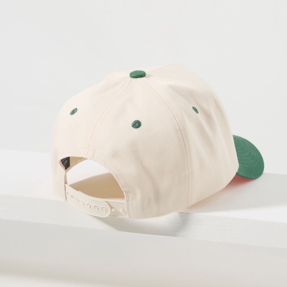 Anthropologie Cream and Green Apple Picking Hat - Picture 2 of 3